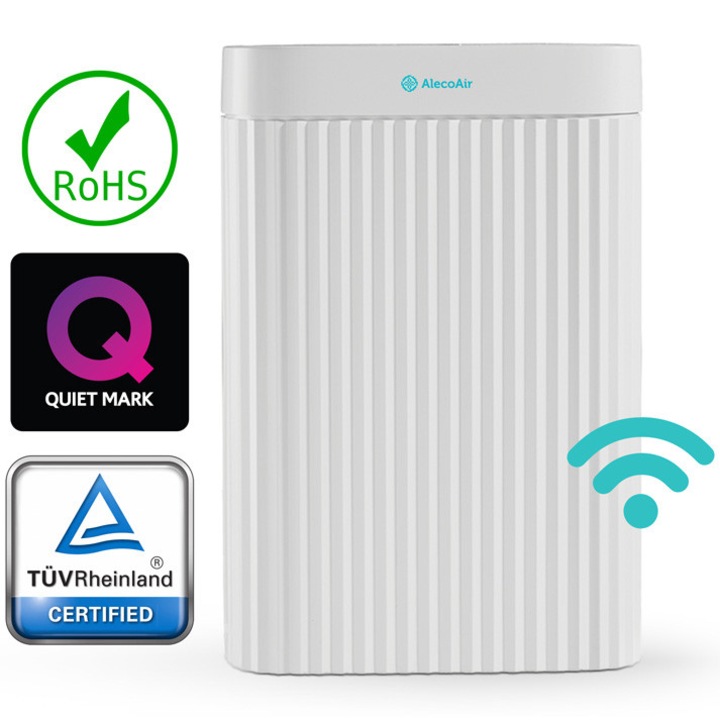 Párátlanító és tisztító AlecoAir D14 ARIO, 12 l /24h, WiFi, UV-C lámpa, Ionizáció, IGAZI HEPA + Szén, Ruhaszárítás