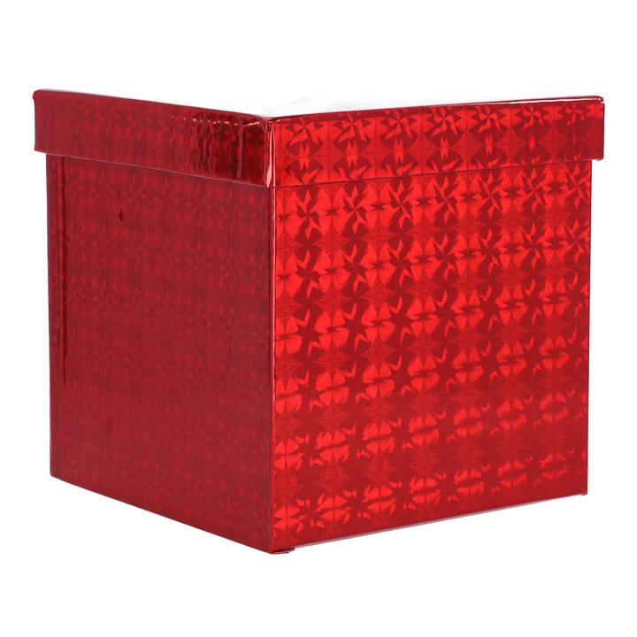 Подаръчна кутия, Картон, 10.5x10.5cm, Червена