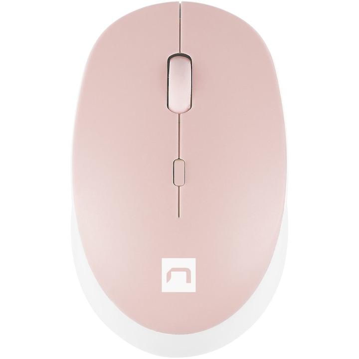 Natec Harrier 2 vezeték nélküli egér, fehér/rózsaszín, Bluetooth
