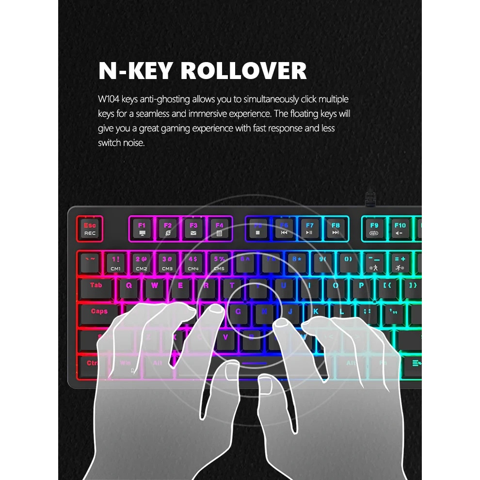 Клавиатура Marvo механична клавиатура Gaming Keyboard Mechanical KG948 ...