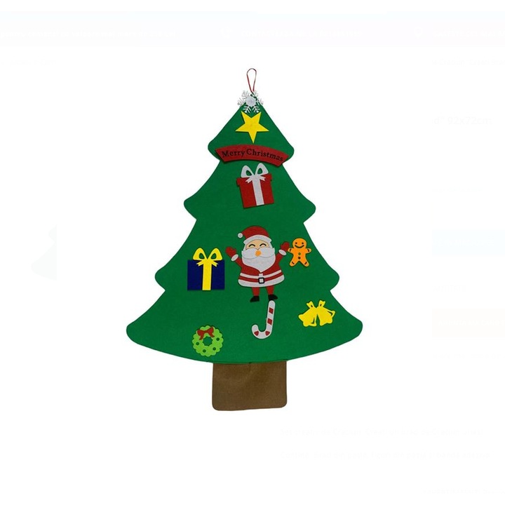 Brad Creativ de Craciun 92x72 / Cu 10 accesorii