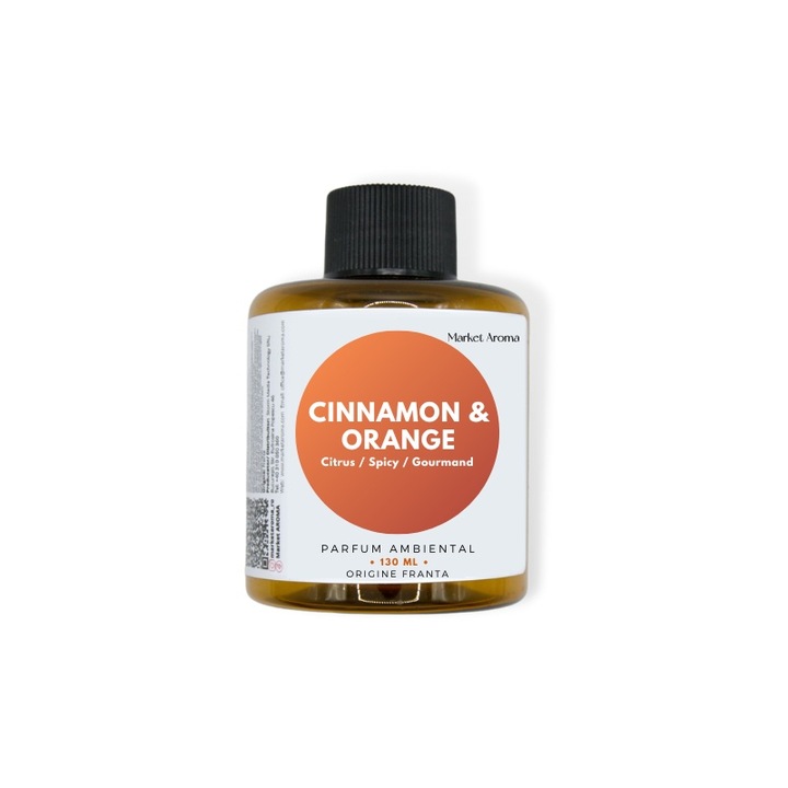 Rezerva de parfum pentru difuzor profesional Modern, Cinnamon & Orange 130 ml, Market Aroma
