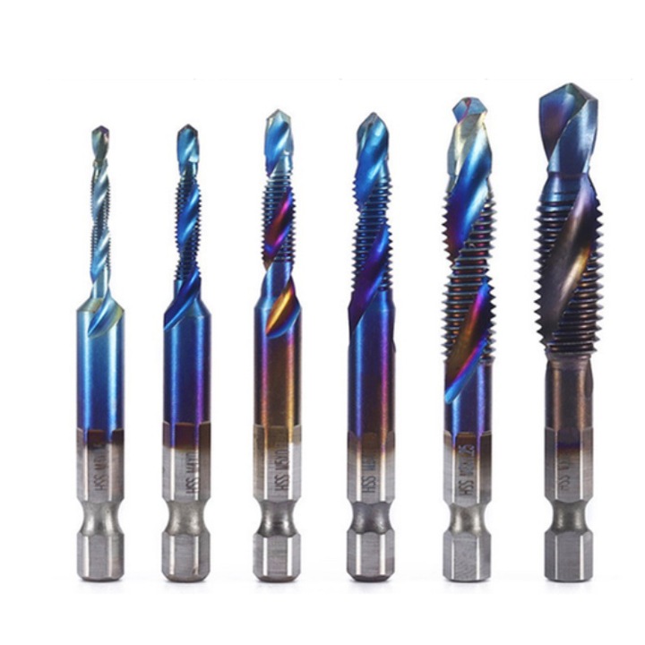 Rosfix 6 db-os fúrókészlet, Acél, M3-M8, Multicolor