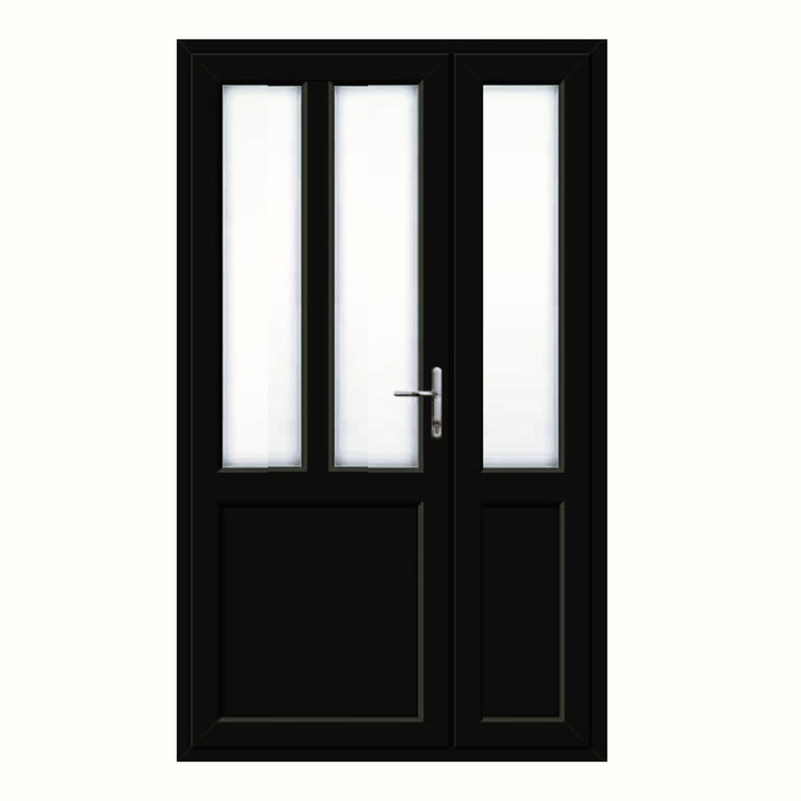 Usa Pvc, Tamistef, 5 camere, 2 canate, black brown, de exterior, deschidere exterior stanga, 1250x2000 mm