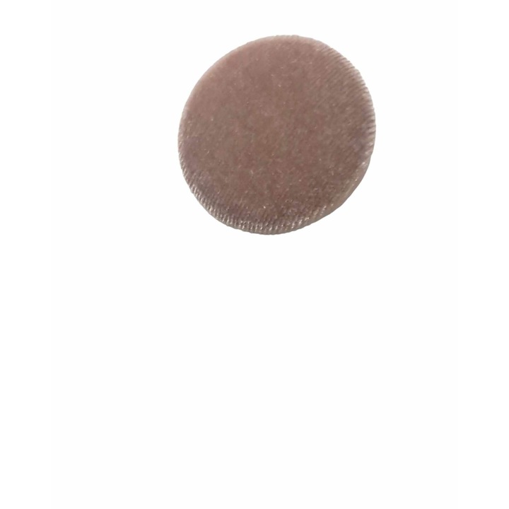 Nasture decorativ rotund, imbracat in catifea cappuccino perlat 4 cm marimea 60