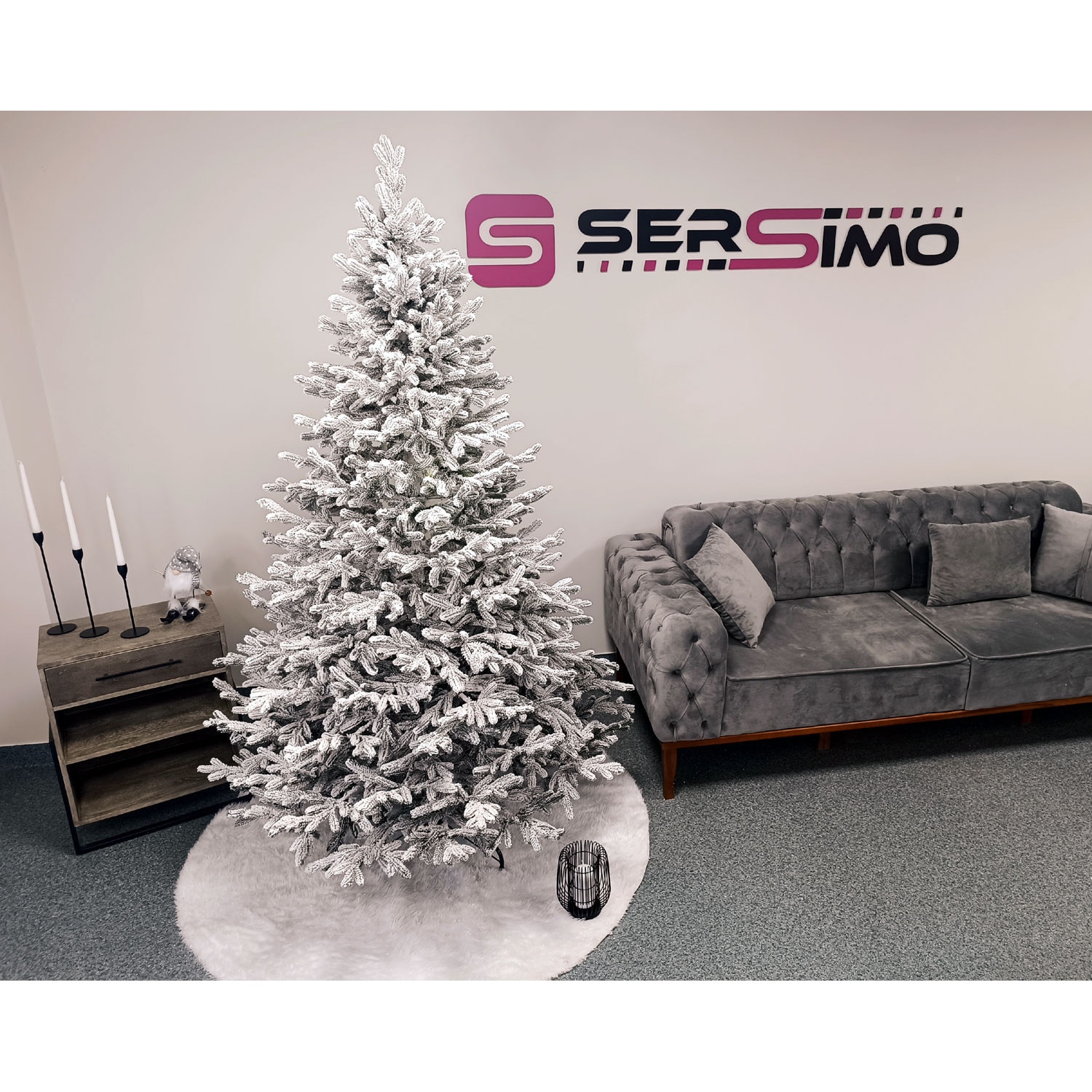 Brad artificial Christmas Deluxe Sersimo, Viena nins, 3D, 210cm