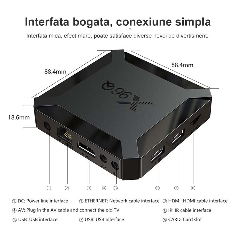 Мултимедиен плеър, Mini PC, TV Box X96Q, 4K, Android 10, 2GB RAM, 16GB ...