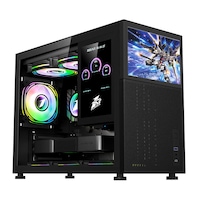 Carcasa 1stPlayer® MI6-EV, Micro-ATX, display 8 inches, 4 ventilatoare aRGB