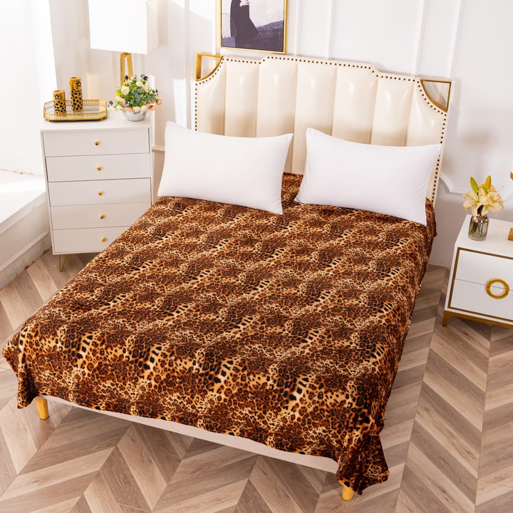 Patura Cocolino pentru pat Dublu, Animal Print 200 x 230 cm PIT60