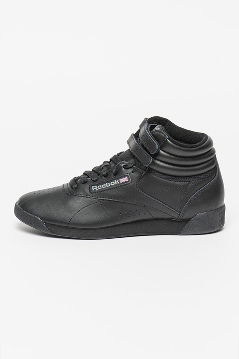 Reebok, Pantofi sport mid-high de piele si piele ecologica, Negru, 6.5