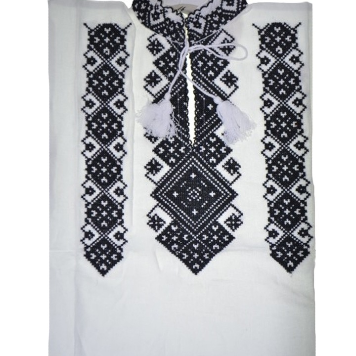 Bluza tip ie cu maneca lunga pentru baieti Mini Junior MRI-25-122-128, Alb 103156