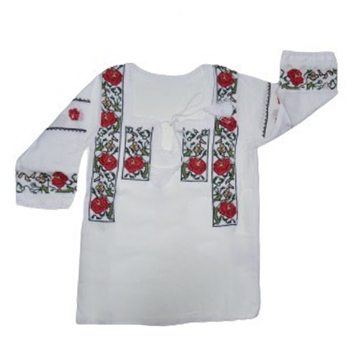 Bluza tip ie 3/4 pentru fete Mini Junior MRI-29-158-164, Alb 103183