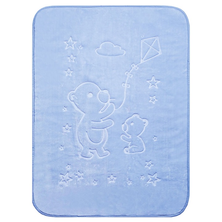 Bolyhos akril takaró gyerekeknek 80 x 110 cm Duet Baby 745020-A, kék