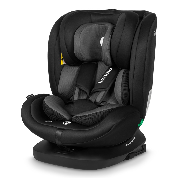 Столче за кола Bastiaan i-Size Black Grey, въртящо се на 360o за деца 0-36 кг от 40-150 см, обърнато напред и назад, ISOFIX TopTether, напълно регулируема странична защита