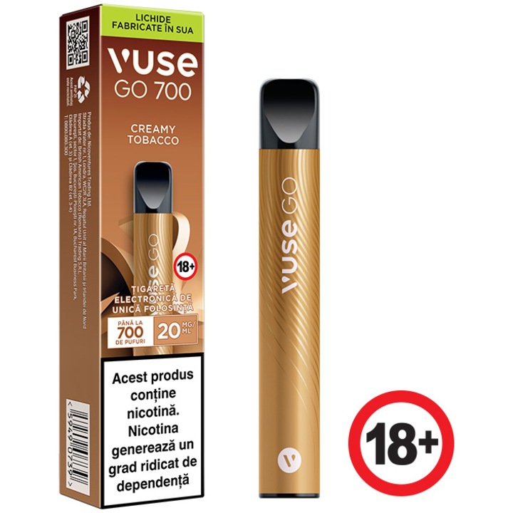 Tigara electronica Vuse GO 700 Creamy Tobacco 20mg/ml