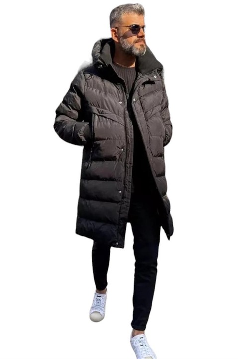 Мъжко яке, deHaine, ежедневно, дълго, 1150, Черен