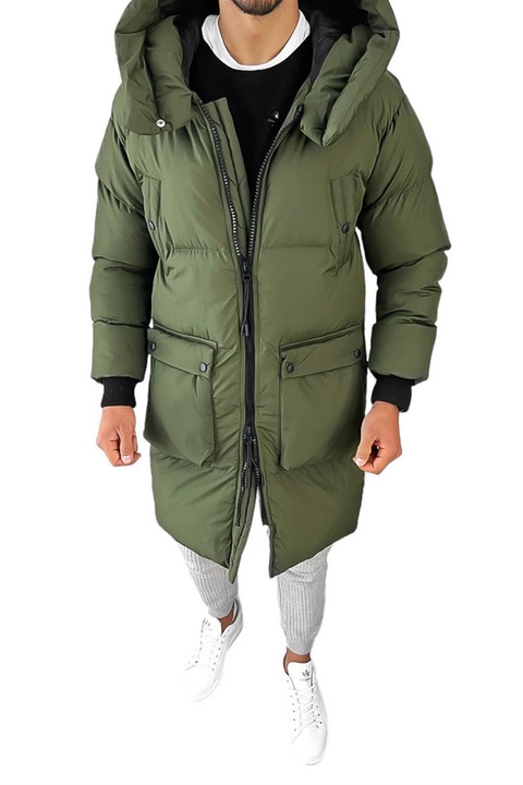 Мъжко яке, deHaine, ежедневно, дълго, 8021, зелено, XL INTL