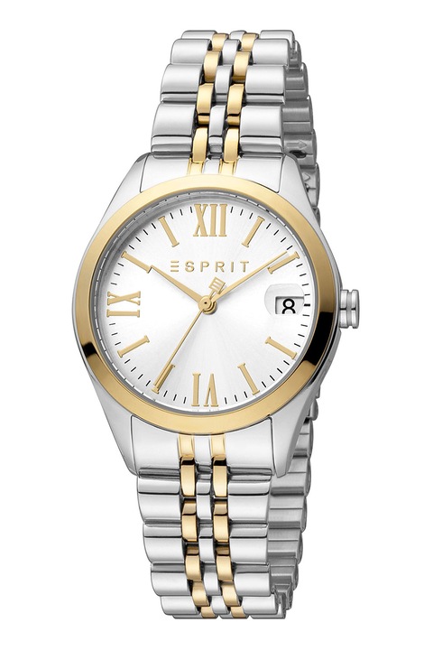 Esprit, Часовник от неръждаема стомана в два цвята, Сребрист, Златист