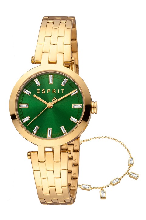 Esprit, Часовник от неръждаема стомана и гривна, Rose Gold
