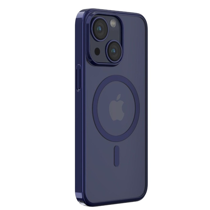 Devia Glimmer sorozatú mágneses tok, amely kompatibilis az iPhone 15 Blue készülékkel