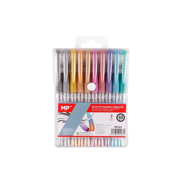 Комплект метални химикалки 10 цвята