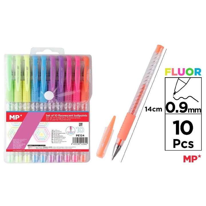 Set pixuri fluorescente 10 culori