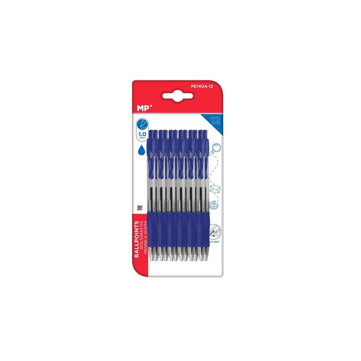 Комплект от 12 сини химикалки