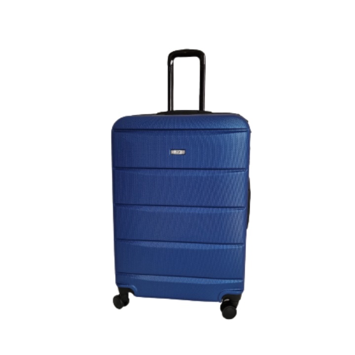 Troler mediu, My Luggage TOKIO, 66x39x26cm, roti duble, fermoar impermeabil, culoare Indigo/fermoar Negru