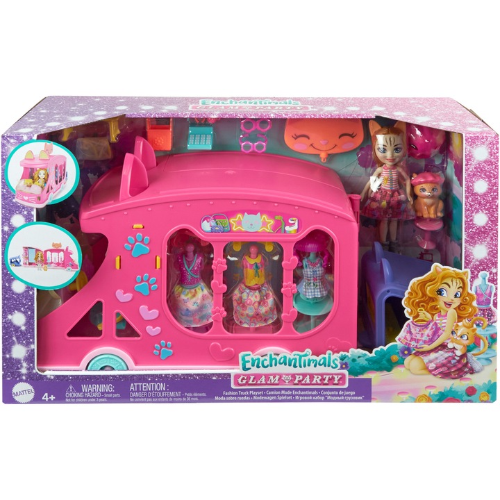 Комплект за игра Enchantimals - Glam Party Камион