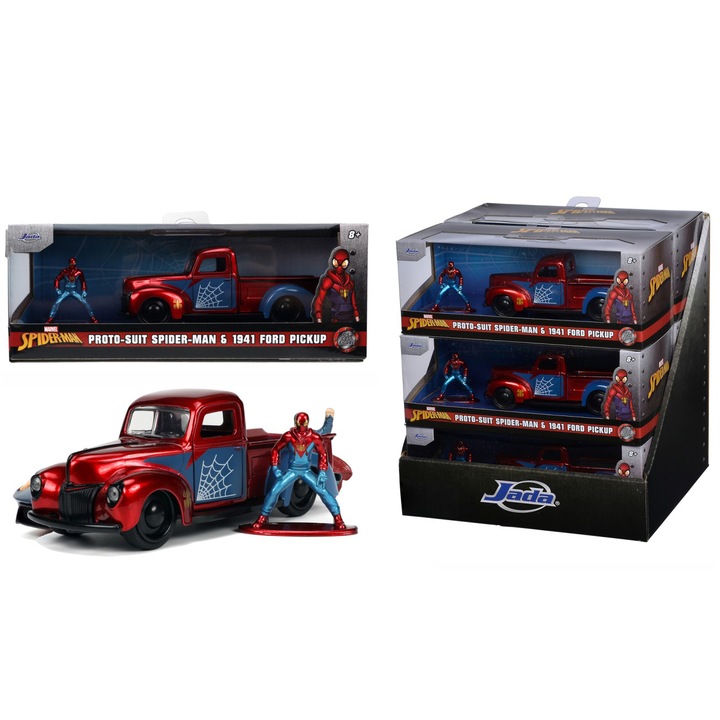 Jada Toys öntött autó figurával - Pókember, Ford Pick Up 1:32