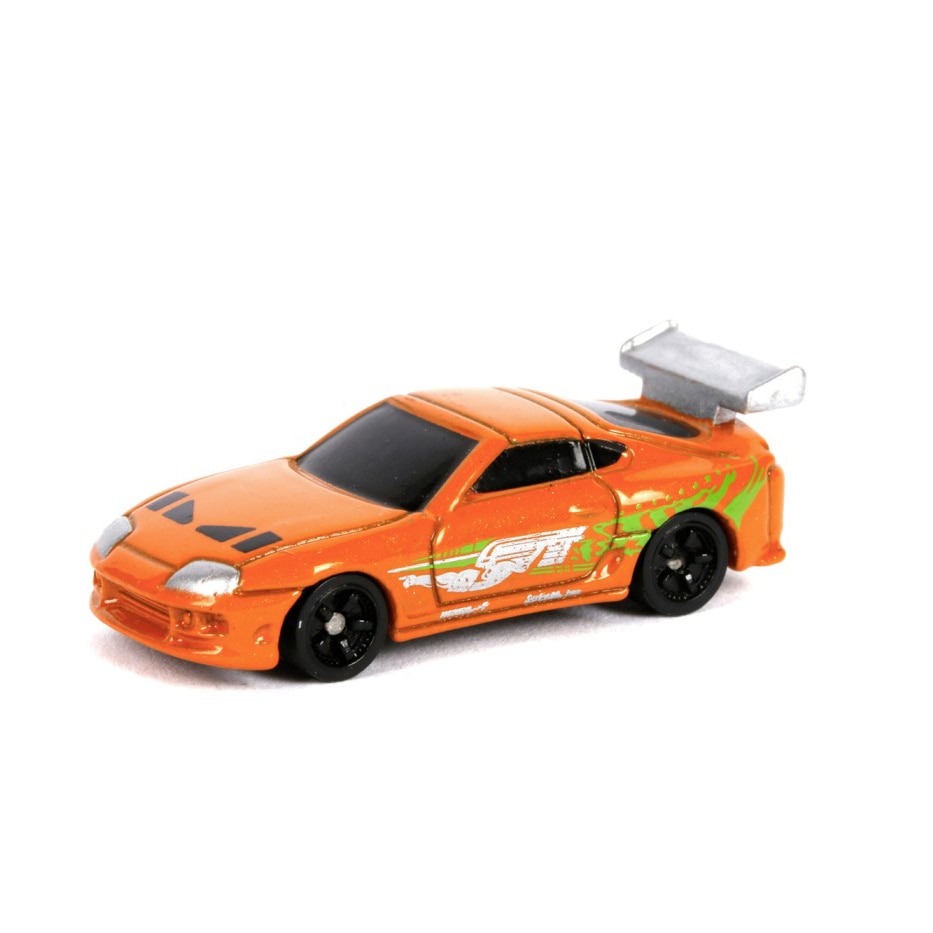 Jada Toys Fast & Furious Set of 3 Nano Toy Cars, 1995 Toyota Supra, 1969  Dodge Charger Daytona, 1974 Ford Escort, Die-Cast, 4cm