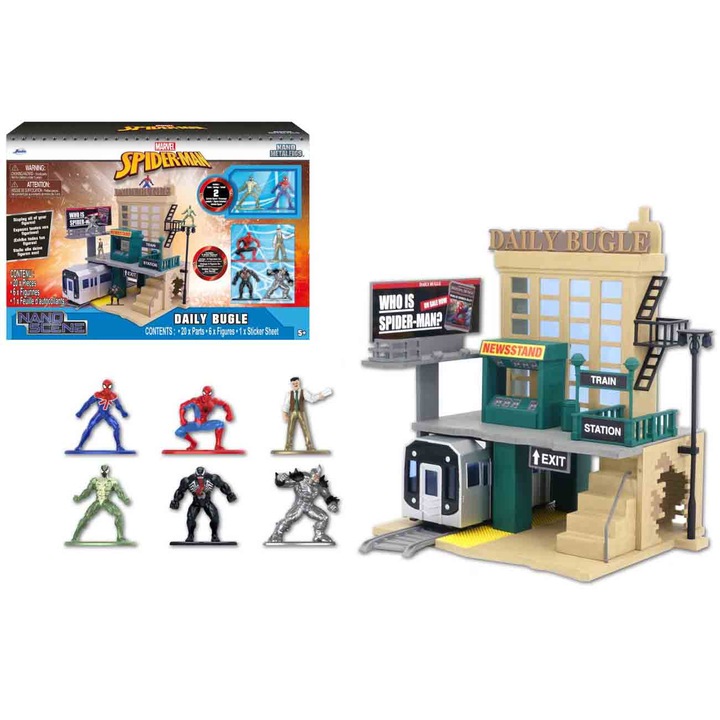 Комплект за игра Jada Toys Nano - Spider-Man, New York Scene