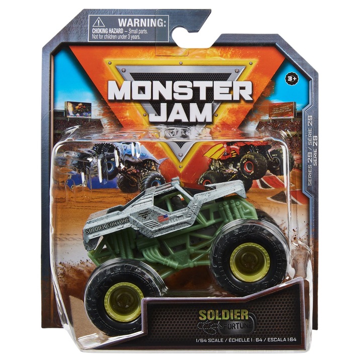 Количка Monster Jam - Soldier Fortune, 1:64