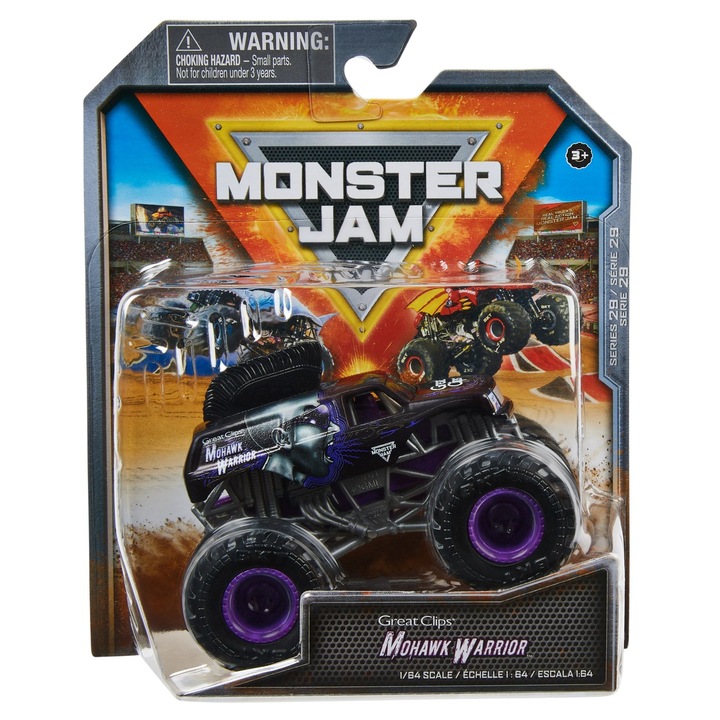 Количка Monster Jam - Mohawk Warrior, 1:64