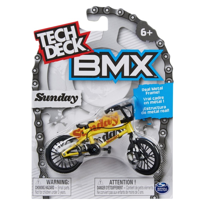 Bicicleta BMX Tech Deck - Sunday, galben