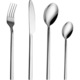 Digital One SP00890 Lomi ajándékkészlet, 4 db-os Villa, Kanál, Kés, Kanál, Tömör fém, Luxus dizájn, Evőeszköz készlet, Western stílusú