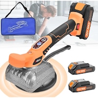 Masina cu ventuza, Folixs®, pentru nivelarea prin vibratii a placilor ceramice, 2 Baterii, 21V, 5 trepte viteza, portocaliu