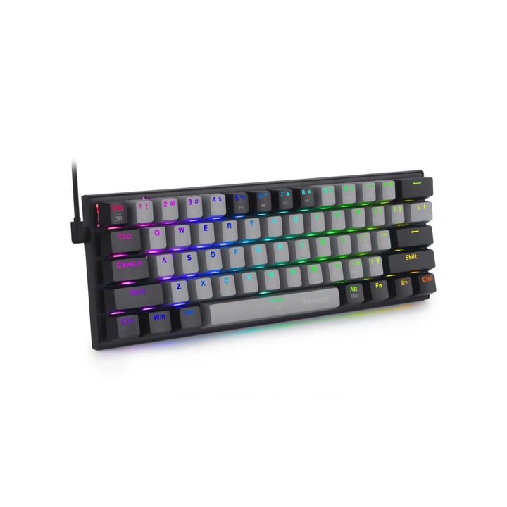 Tastatura Mechanica, Keyboard E-YOOSO Z11 60%, Full RGB, Double-Shot Keycaps, Switch Compatibile Cherry MX, layout US
