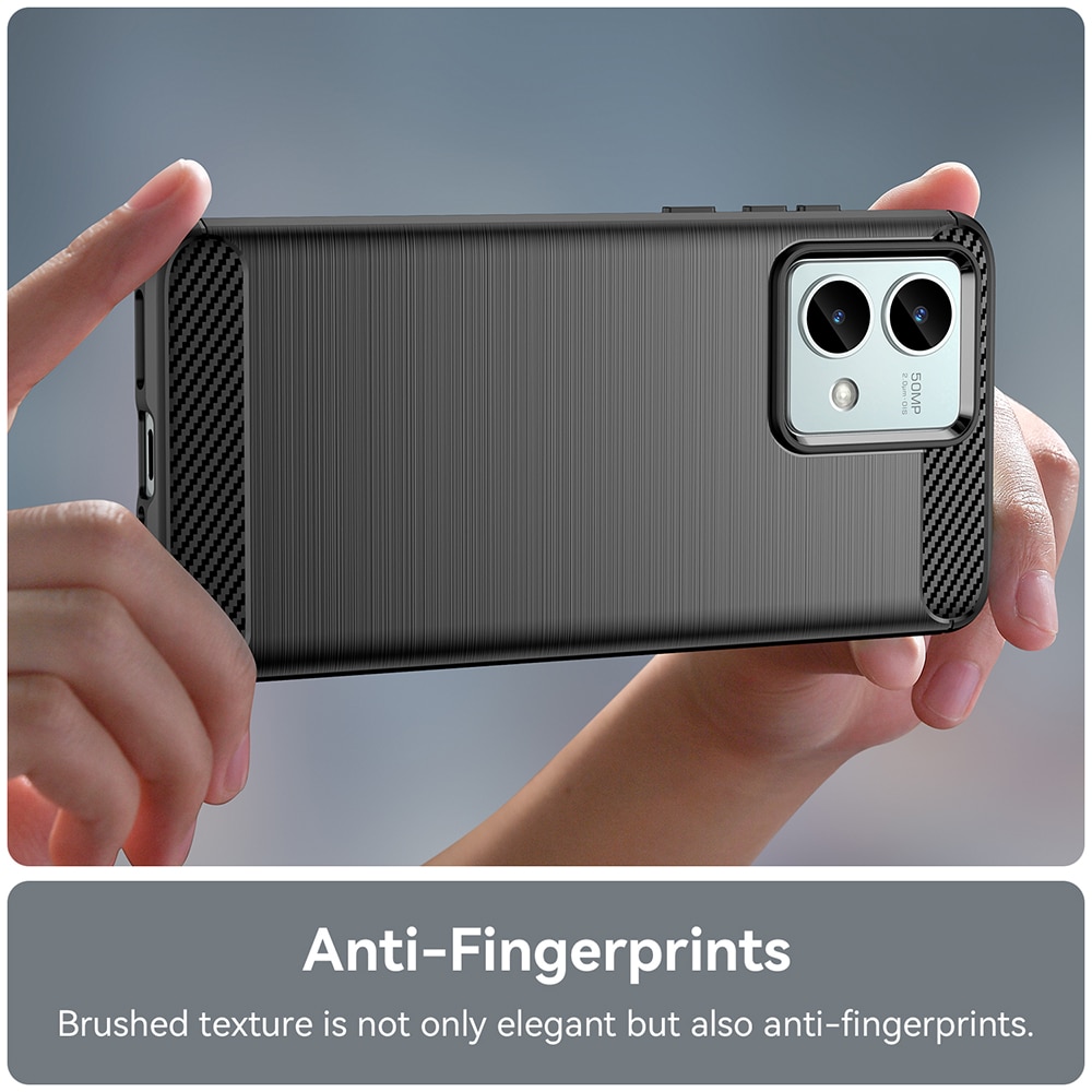 Husa pentru Motorola Moto G84, Accesorio Carbon Silicone, Black