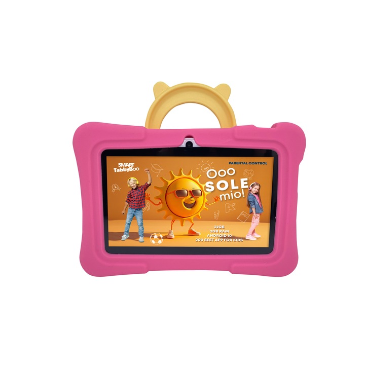 Детски таблет SMART TabbyBoo Sole, 2GB RAM, 32GB ROM, Android 10 Wi-Fi, 7", розово