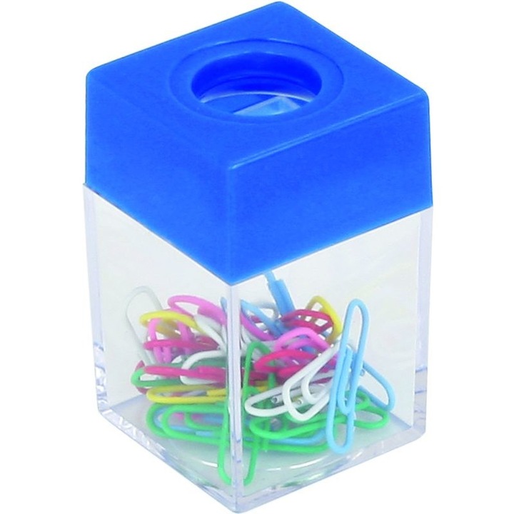 Cutie 30 agrafe pentru hartie, Herlitz, Plastic, Multicolor