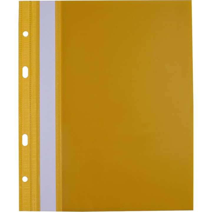 Комплект 10 папки А5, Biurfol, PVC, жълто/бяло