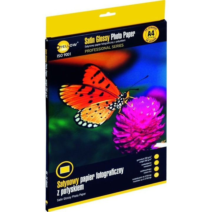 Hartie foto YELLOW ONE, A4, 260g/m2, set 20 bucati