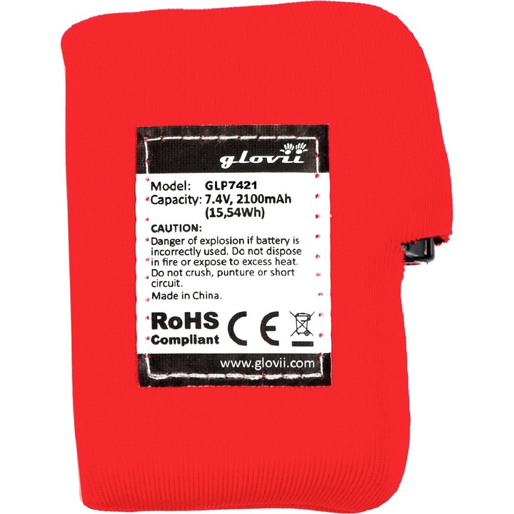 Батерия за универсални нагреваеми ръкавици, Glovii, 2100mAh, GLP7421