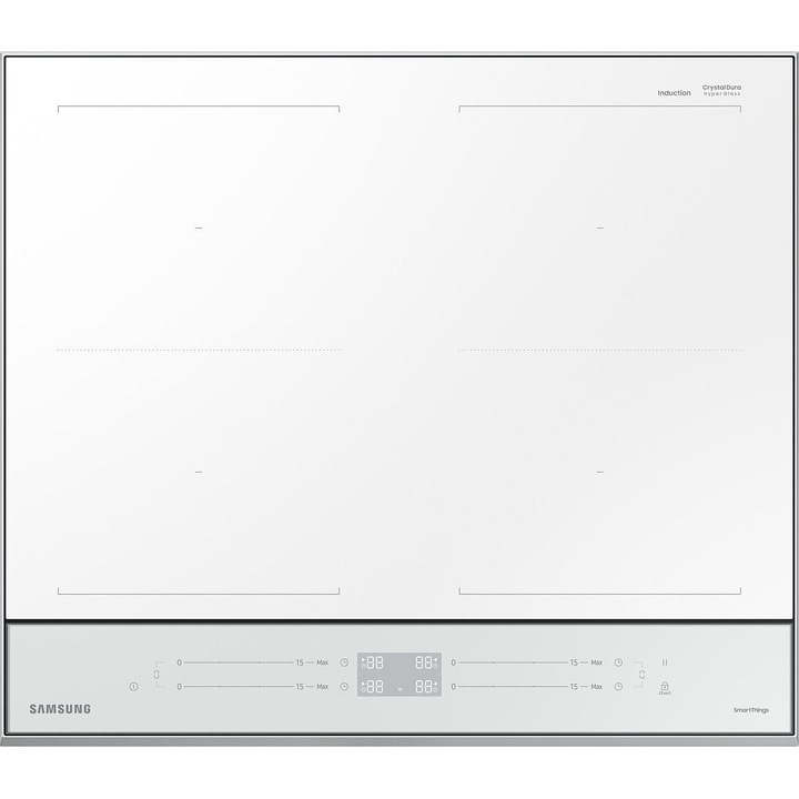 Plita cu inductie, Samsung, Sticla, 60 cm, Argintiu