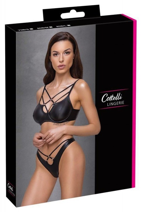 Set lenjerie Cottelli Lingerie, Poliester, Negru, Negru
