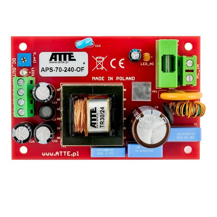 Tápegység SMPS, ATTE, 24V, 3A, 72W, Multicolor