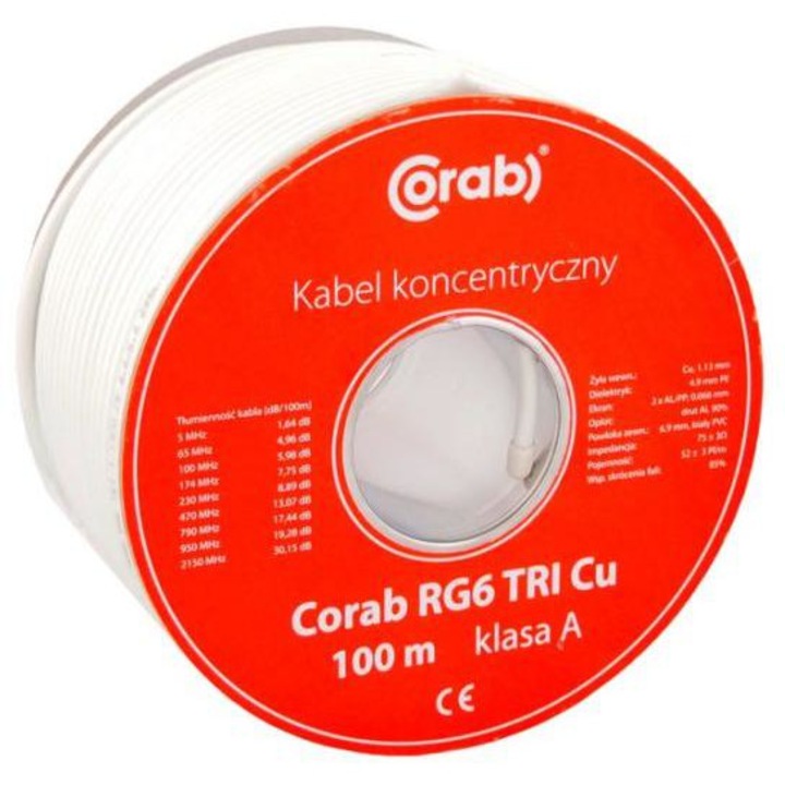 Коаксиален кабел CORAB 100м