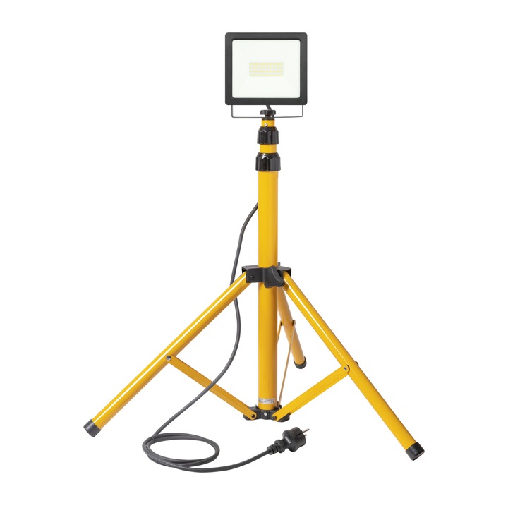 Set proiector, ORNO, 50W, Trepied si cablu, Galben