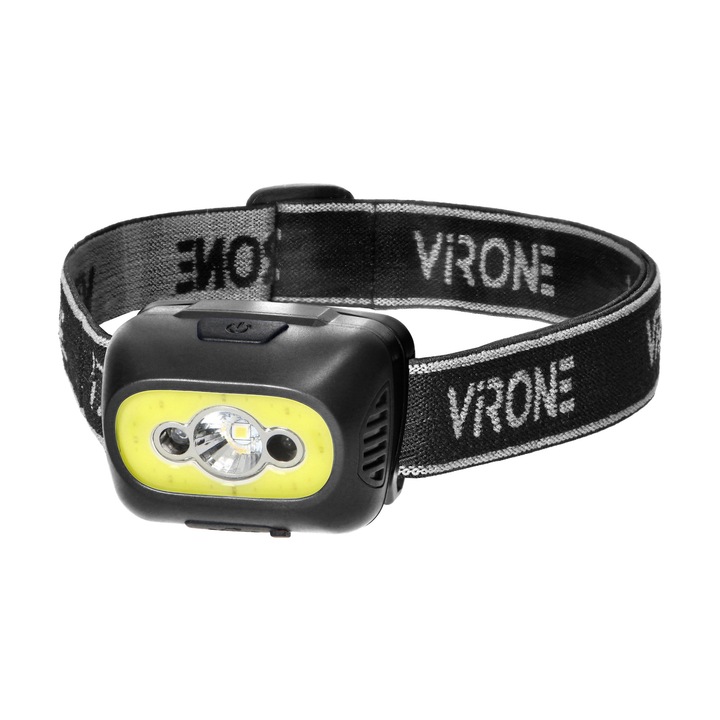 LED фенерче, Orno, Сензор за движение, USB зареждане, Пластмаса/Текстил, Черен